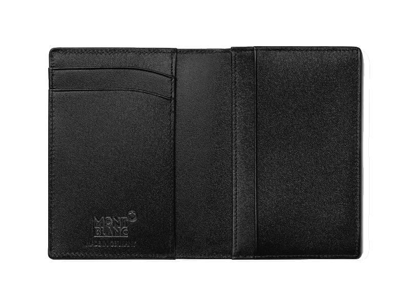 BUSINESS CARD HOLDER WITH GUSSET BLACK MEISTERSTUCK MONTBLANC 7167
